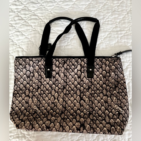 Coach-Ocelot Weekender Gunmetal Snake print Packable Totes/pouches (4) Piece Set - Picture 13 of 16
